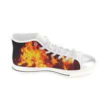 Load image into Gallery viewer, Feathery Flames Red Women&#39;s Classic High Top Canvas Shoes (Model 017)