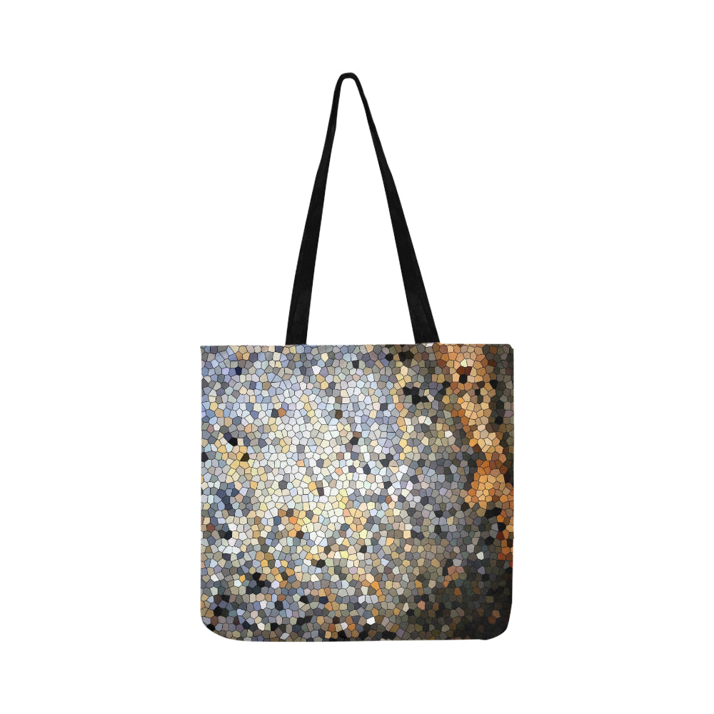 Marbled Abstract Mosaic Reusable Shopping Bag Model 1660 (Two sides)