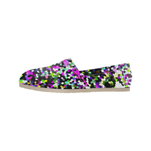 Holiday Paisley Purple Mosaic Unisex Classic Canvas Slip-On (Model 1206)