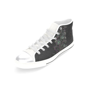 Fireweed Flower Glowing Women's Classic High Top Canvas Shoes (Model 017)