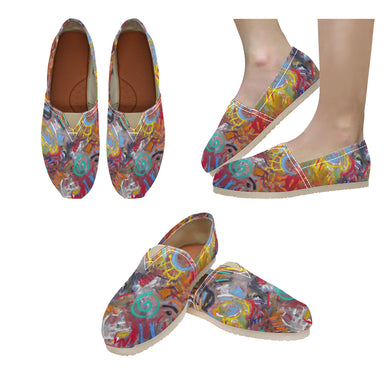 Graffiti Abstract Unisex Classic Canvas Slip-On (Model 1206)