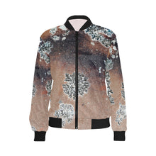 Load image into Gallery viewer, Patches of Moss Peach All Over Print Bomber Jacket for Women (Model H36)