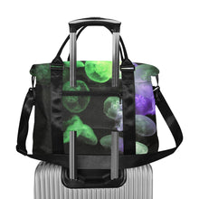 Load image into Gallery viewer, Jellyfish Green and Purple Large Capacity Duffle Bag (Model 1715)