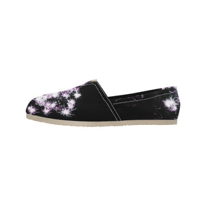 Fireworks Flowers Purple Unisex Classic Canvas Slip-On (Model 1206)