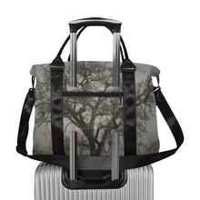 Load image into Gallery viewer, Spooky Tree Black and White Large Capacity Duffle Bag (Model 1715)