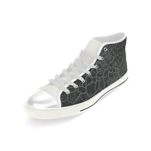 Load image into Gallery viewer, Crackle Black Men’s Classic High Top Canvas Shoes (Model 017)