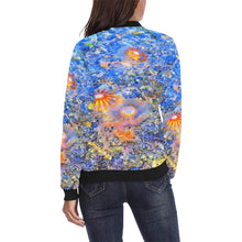 Load image into Gallery viewer, Jellyfish Blooms Orange All Over Print Bomber Jacket for Women (Model H36)