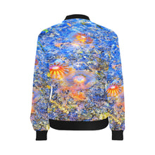 Load image into Gallery viewer, Jellyfish Blooms Orange All Over Print Bomber Jacket for Women (Model H36)