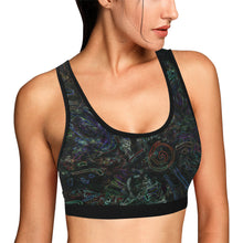 Load image into Gallery viewer, Graffiti Abstract Glowing Women&#39;s All Over Print Sports Bra (Model T52)