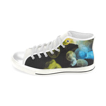 Load image into Gallery viewer, Jellyfish Yellow and Blue Men’s Classic High Top Canvas Shoes (Model 017)